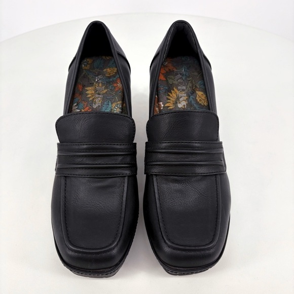 Korks Penny Chunky Platform Black Loafer Pumps 8 - Picture 4 of 15